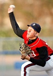 Clay Kollenbaum PIM 046  Clay Kollenbaum, Dunedin High,  delivers a pitch during the first inning of their regional quarterfinal game versus Jefferson High. Jefferson upset the Falcon 3-2. - PhotosinMotion.net : Clay Kollenbaum baseball pictures, Dunedin High baseball photos, baseball pictures, high school photos, pitching, sports Dunedin photographer, PhotosinMotion.net